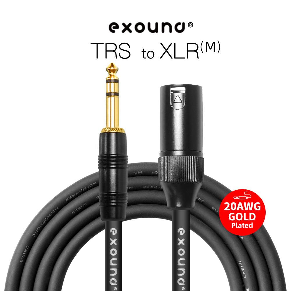 Exound 6.35mm (1/4″) TRS Jack to 3-Pin Male XLR Balanced Audio Cable